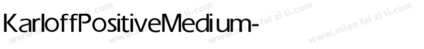 KarloffPositive Medium字体转换